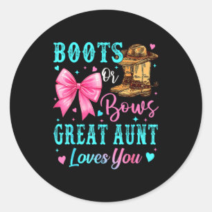 Laarzen Of Bogen Groot Tante Houdt Van Jou Geslach Ronde Sticker