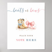 Laarzen Of Boog Geslacht Onthulling Stem Hier Poster (Voorkant)