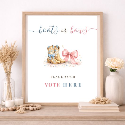 Laarzen Of Boog Geslacht Onthulling Stem Hier Poster