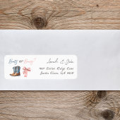 Laarzen of Bows Blauw Roze Geslacht Onthulling Adr Etiket