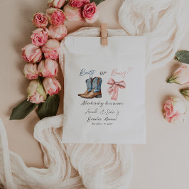 Laarzen of Bows Blauw Roze Geslacht Onthulling Par Bedankzakje