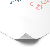 Laarzen of strikken Blauw Roze Geslacht Onthullen  Poster (Hoek)