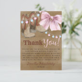 Laarzen of strikken geslacht onthullen Dank je Kaa Bedankkaart (Staand voorkant)