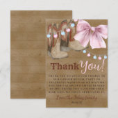 Laarzen of strikken geslacht onthullen Dank je Kaa Bedankkaart (Voorkant / Achterkant)