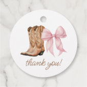 Laarzen of strikken Western Geslacht onthullen Dan Bedankjes Labels (Achterkant)