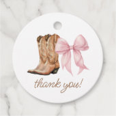 Laarzen of strikken Western Geslacht onthullen Dan Bedankjes Labels (Voorkant)