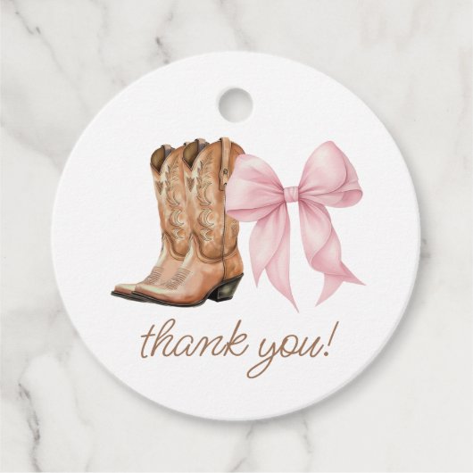 Laarzen of strikken Western Geslacht onthullen Dan Bedankjes Labels (Voorkant)