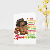 Laarzen op de grond Black Power Cowgirl Juneteenth Kaart (Gele Bloem)