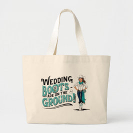 Laarzen op de grond boodschappentas grote tote bag