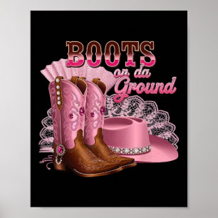 Laarzen op de grond, Boot Cowboy Western Country M Poster