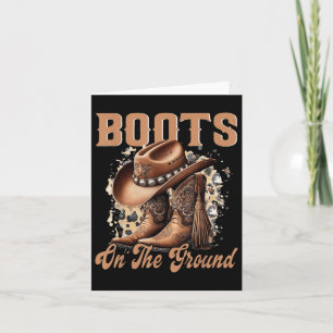 Laarzen op de grond Boot Cowboy Western Cowgirl Kaart
