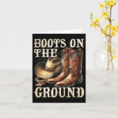 Laarzen op de grond Boot Cowboy Western Cowgirl Li Kaart (Gele Bloem)