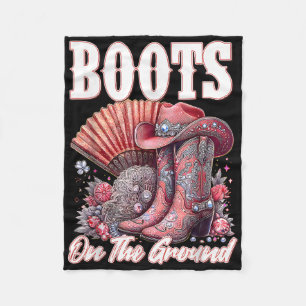 Laarzen op de grond Boot Cowboy Western Cowgirl Me Fleece Deken