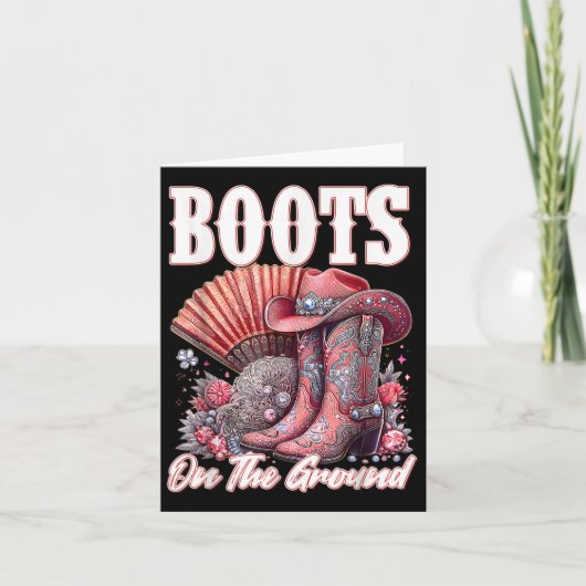 Laarzen op de grond Boot Cowboy Western Cowgirl Me Kaart (Voorkant)