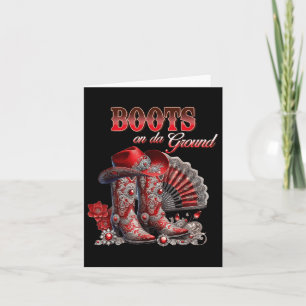 Laarzen op de grond Boot Cowboy Western Cowgirl Me Kaart