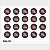 Laarzen op de grond, Boot Cowgirl Roze Western Cou Ronde Sticker (Vel)