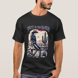 Laarzen op de Grond Cowgirl I Western Dappere Cowg T-shirt