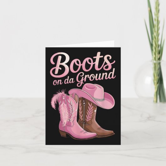 Laarzen op de grond, Cowgirl Line Dance, Boot Cowb Kaart (Voorkant)