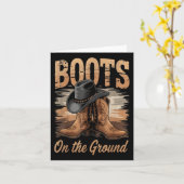 Laarzen op de grond Cowgirl Line Dans Vrouwen Mann Kaart (Gele Bloem)