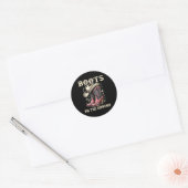 Laarzen op de grond, Cowgirl Linedance, Boot Cowbo Ronde Sticker (Envelop)