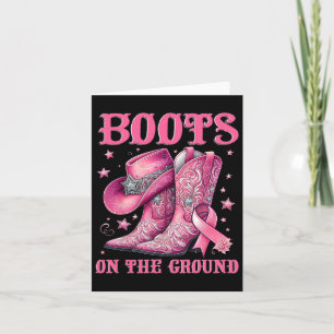 Laarzen op de grond Cowgirl Westerne borstkanker Kaart