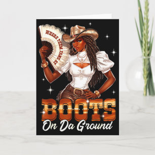 Laarzen Op De Grond Cowgirl Zwarte Vrouwen Afrika  Kaart