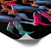 Laarzen op de grond dansen Queens Black Group Poster (Hoek)