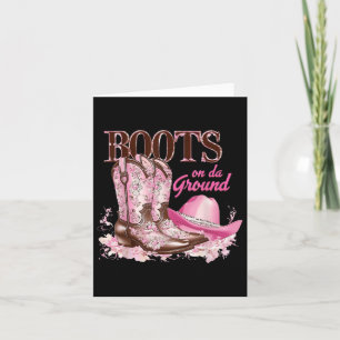 Laarzen op de grond dansen Westerne Cowgirl Countr Kaart