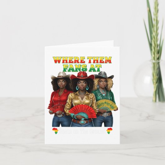 Laarzen op de grond Juneteenth Cowgirl waar ze Kaart (Voorkant)