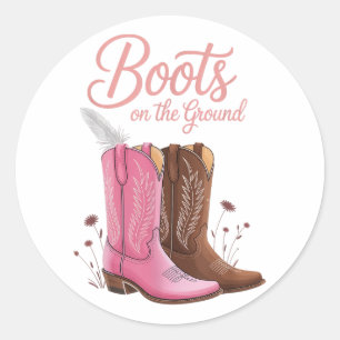 Laarzen op de grond Juneteenth Cowgirl waar ze Ronde Sticker