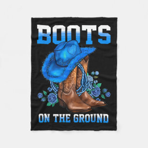 Laarzen op de grond Land Western Cowboy Cowgirl Fleece Deken