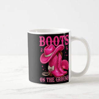 Laarzen op de grond Roze Cowgirl Borstkanker West Koffiemok