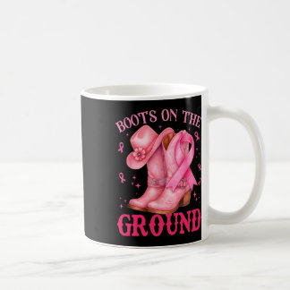 Laarzen op de grond Roze Cowgirl Borstkanker Wom Koffiemok