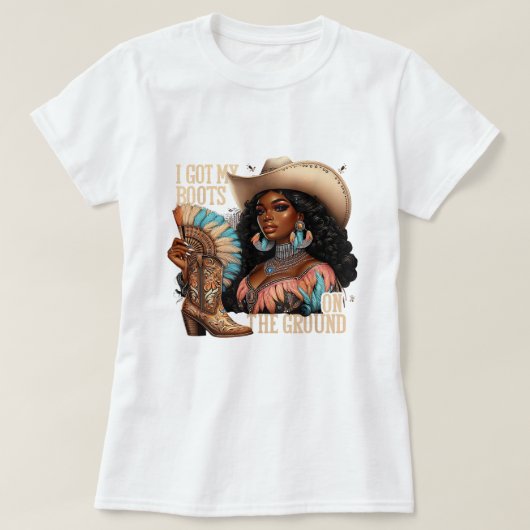 Laarzen op de grond t-shirt (Design voorkant)