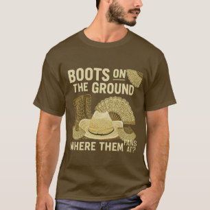 Laarzen op de grond t-shirt