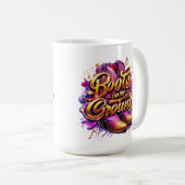 Laarzen op de grond: Waterverf Laarzen Koffiemok (Voorkant rechts)