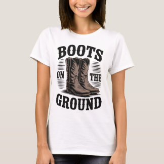Laarzen op de Grond – Western Cowboy T-Shirt