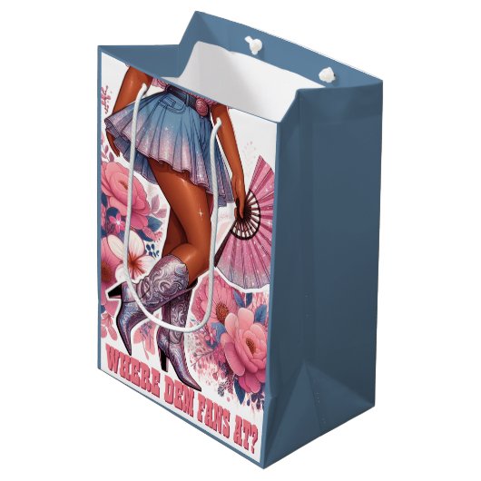 Laarzen op de grond Western Glam Cowgirl Medium Cadeauzakje (Voorkant Gekanteld)