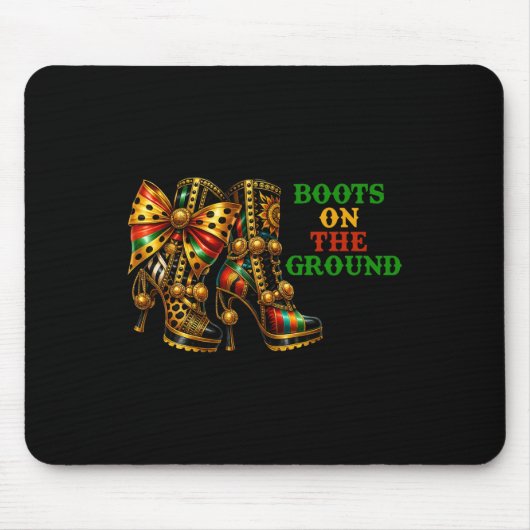 Laarzen op de grond Westerne cowboylaarzen Junetee Muismat (Voorkant)