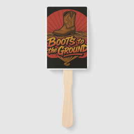 Laarzen op de grond - Westerne Vibe Hand Fans Handwaaier