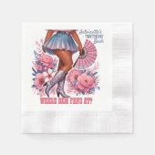 Laarzen op de Grond Westerse Glam Cowgirl Servet (Voorkant)