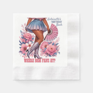 Laarzen op de Grond Westerse Glam Cowgirl Servet