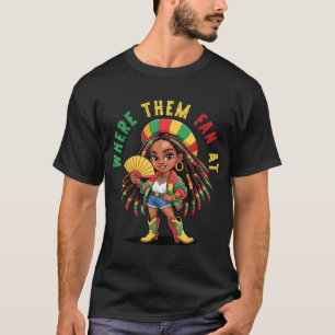 Laarzen op de grond zwart meisje cowgirl waar ze t-shirt