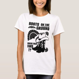 Laarzen op de grond (zwart) t-shirt
