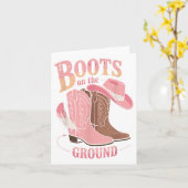 Laarzen op de grond Zwarte Cowgirl Western waar Th Kaart (Gele Bloem)