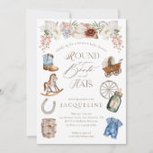 Laarzen & Petten Wild West Western Cowboy Baby sho Kaart (Voorkant)