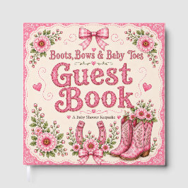 Laarzen, Strikken & Baby Tenues Meisje Baby Shower Gastenboek