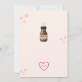 Laarzen Strikken & BBQ Roze Baby Shower Kaart (Achterkant)