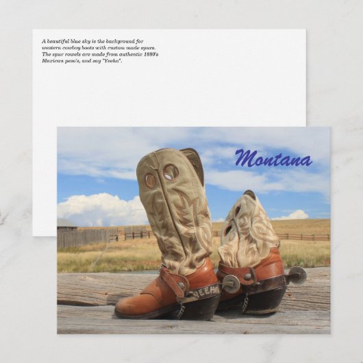 Laarzen uit Montana Briefkaart (Voorkant / Achterkant)