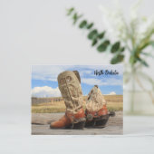 Laarzen uit North Dakota Briefkaart (Staand voorkant)